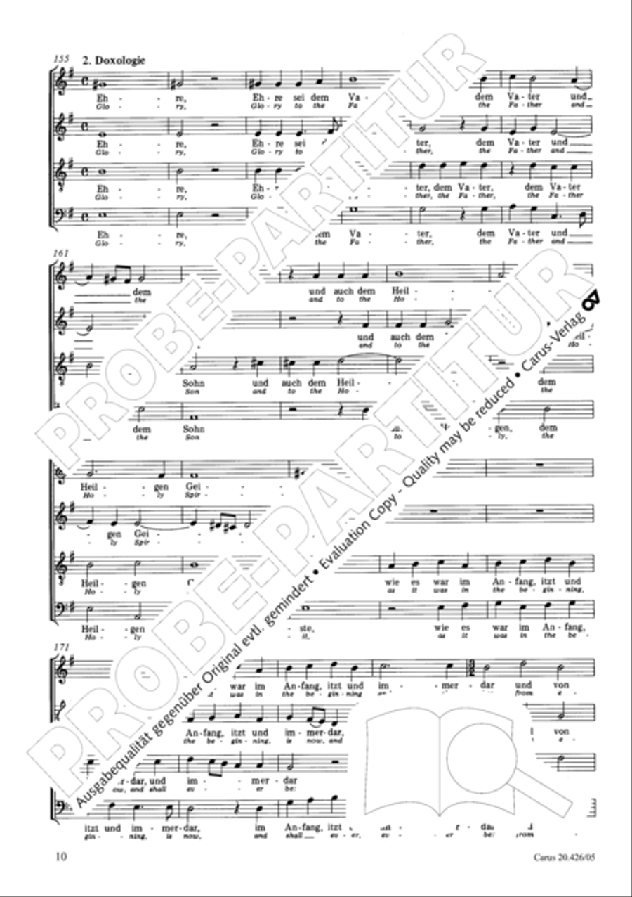 Magnificat (Meine Seele erhebt den Herrn); Ehre sei dem Vater Choir scores gallery preview page 11