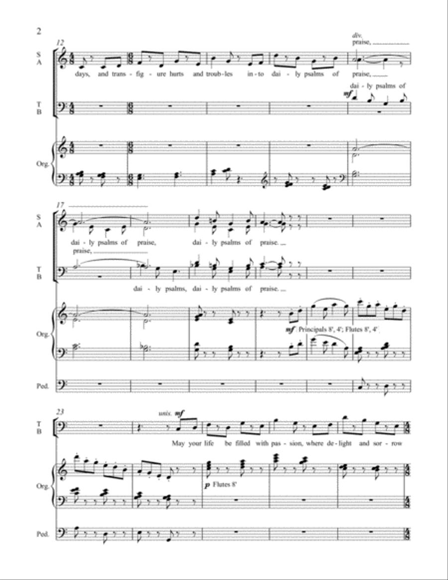 May Your Life Be Filled With Gladness 4-Part scores gallery preview page 3