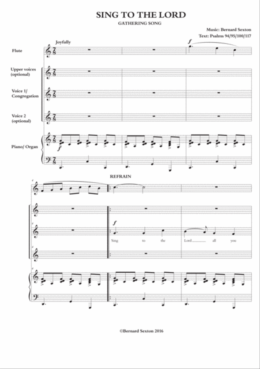 Sing to the Lord Sing to the Lord 4-Part scores gallery preview page 2