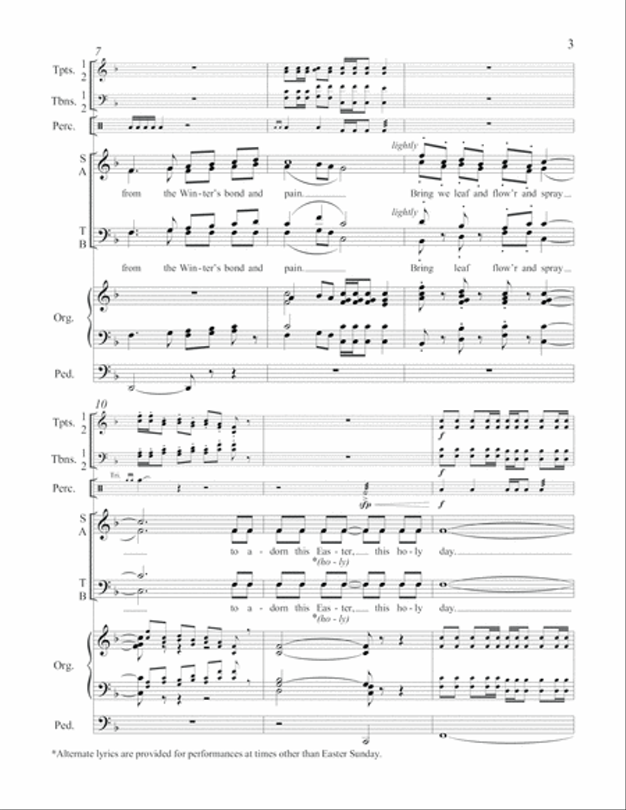 The Earth Is Risen 4-Part scores gallery preview page 3