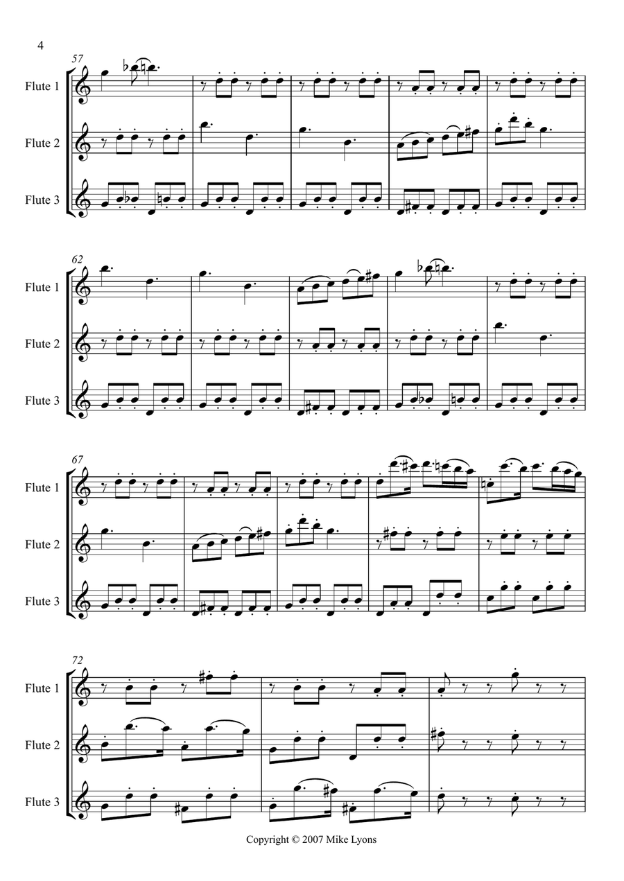 Flutes At The Fair (Flute Trio) Flute Trio scores gallery preview page 6