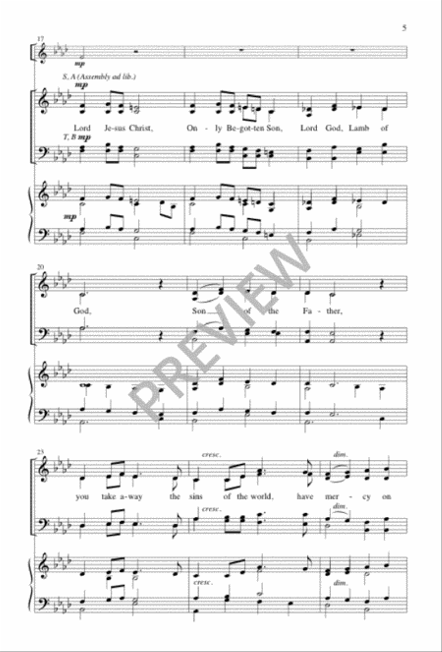 Holy Name of Jesus Glory to God 4-Part scores gallery preview page 4
