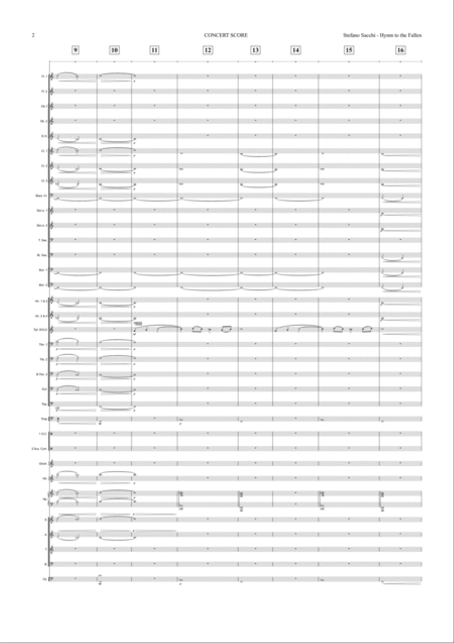 Hymn to the Fallen Concert Band scores gallery preview page 2