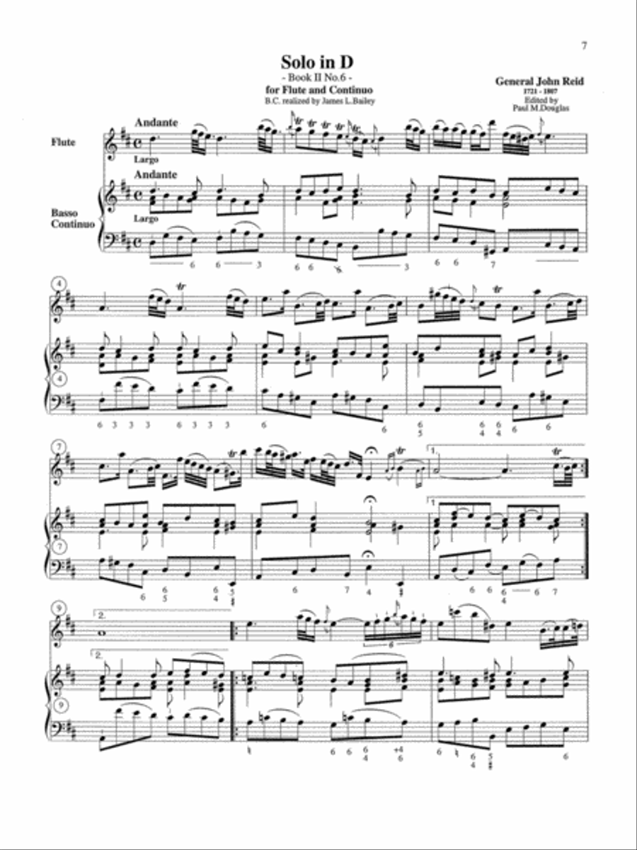 Solo in C Major / Solo in D Major Flute Solo scores gallery preview page 3