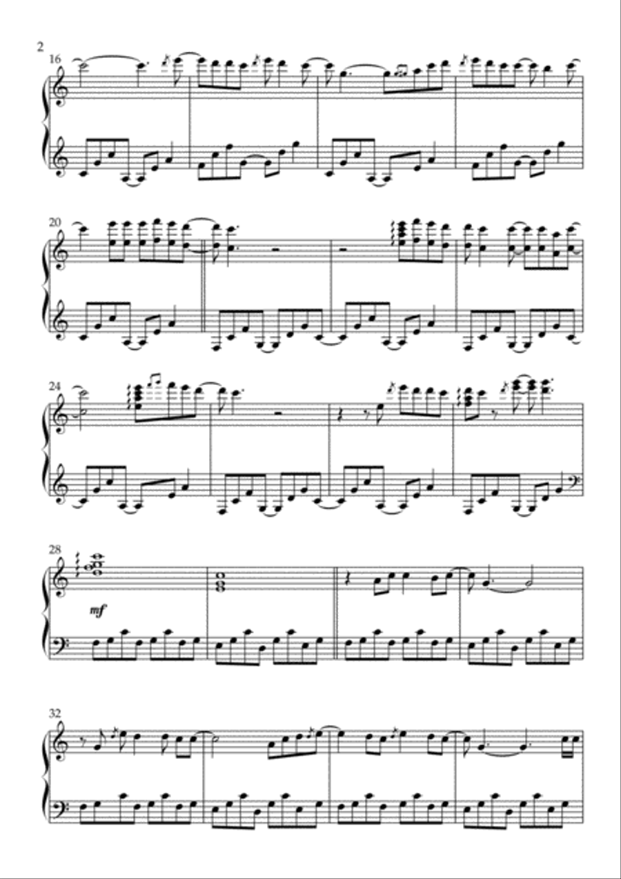 Walking In Memphis Piano Solo scores gallery preview page 2