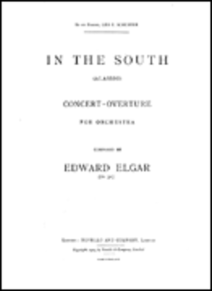 Book cover for Edward Elgar: In The South Overture (Alassio) - Full Score
