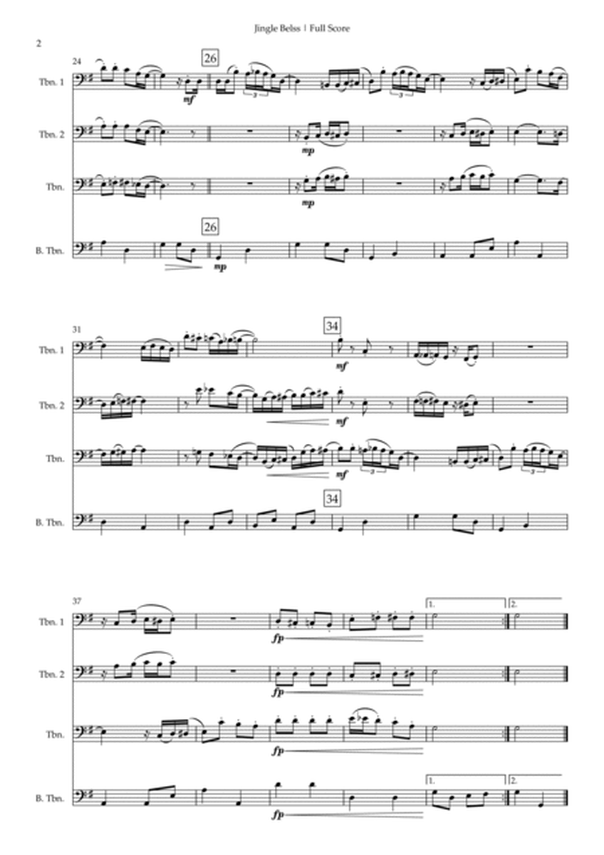 Jingle Bells - Jazz Version (Christmas Song) for Trombone Quartet image number null