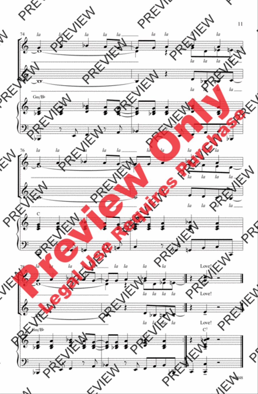 Love Will Keep Us Together Women's Choir scores gallery preview page 11