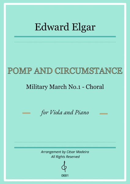 Pomp and Circumstance No.1 - Viola and Piano (Full Score) image number null