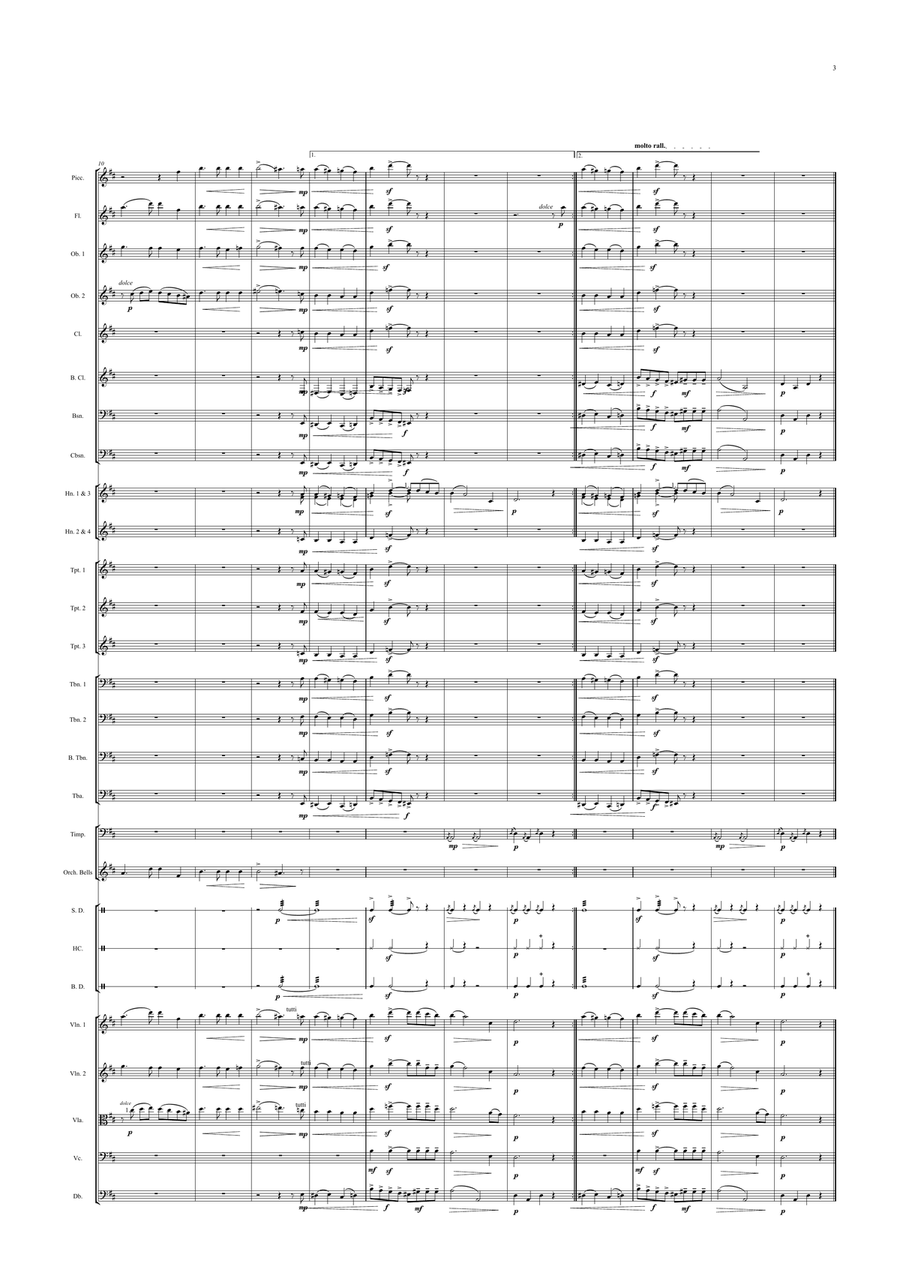 Danish National Anthem (Orchestre national d'Île-de-France Edition) Full Orchestra scores gallery preview page 3
