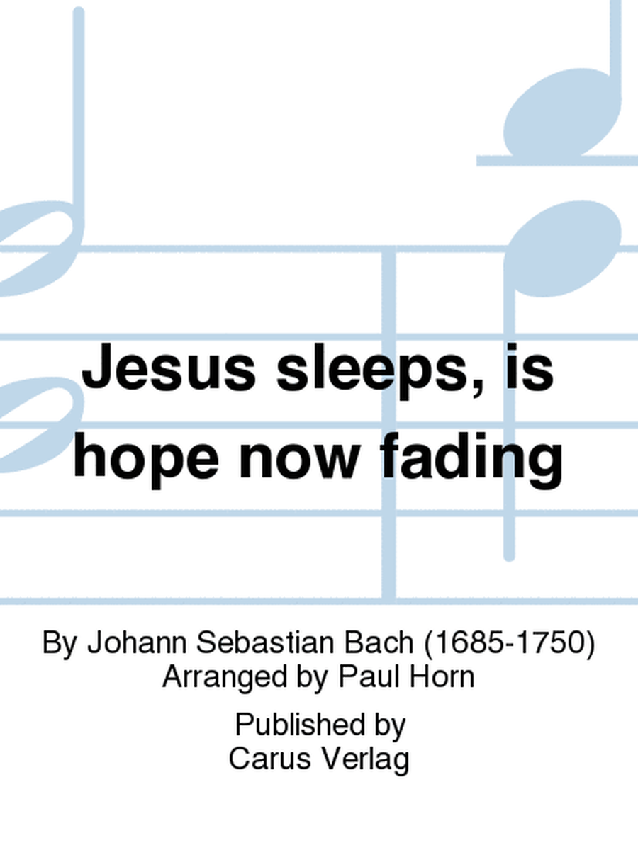 Jesus sleeps, is hope now fading (Jesus schlaft, was soll ich hoffen)