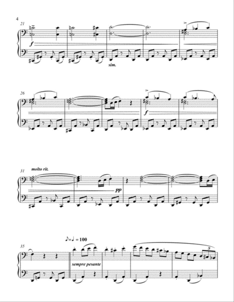 Waltz for the Courts of Queen Jadis Piano Solo scores gallery preview page 4