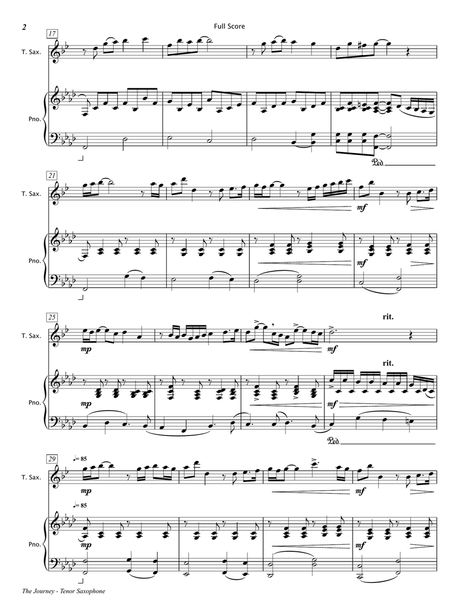 The Journey (Tenor Saxophone & Piano) Chamber Music scores gallery preview page 3