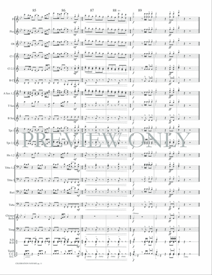 Celebration Fanfare Celebration Fanfare Concert Band scores gallery preview page 14