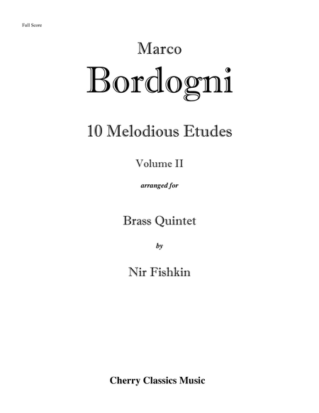 10 Melodious Etudes for Brass Quintet, Volume 2 image number null