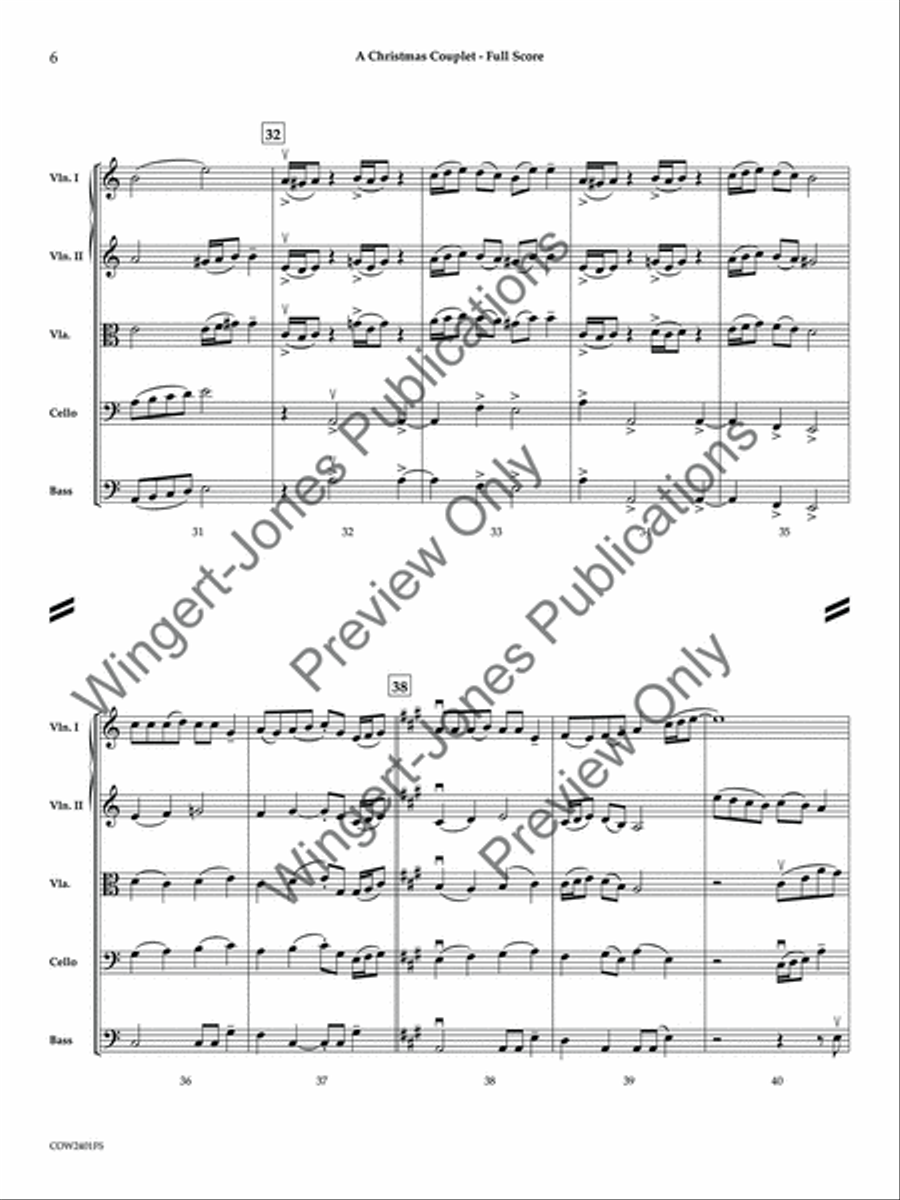 A Christmas Couplet A Christmas Couplet String Orchestra scores gallery preview page 7