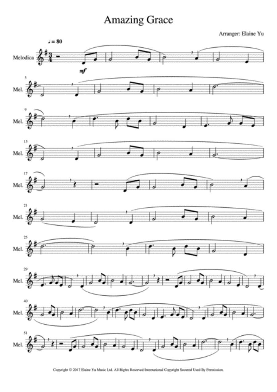 Amazing Grace Amazing Grace Part scores gallery preview page 1