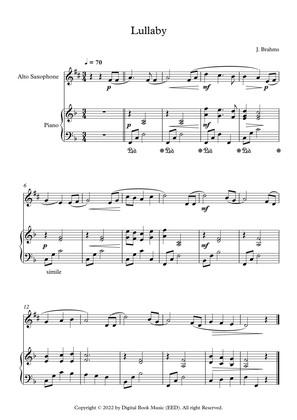 Lullaby - Johannes Brahms (Alto Sax + Piano)