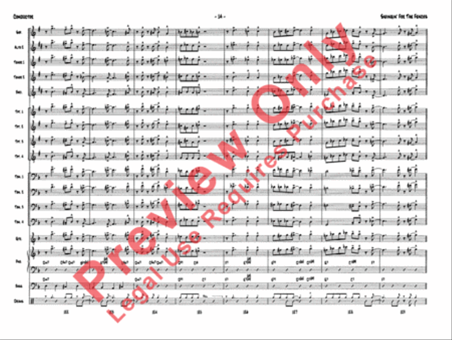 Swingin' for the Fences Jazz Ensemble scores gallery preview page 16