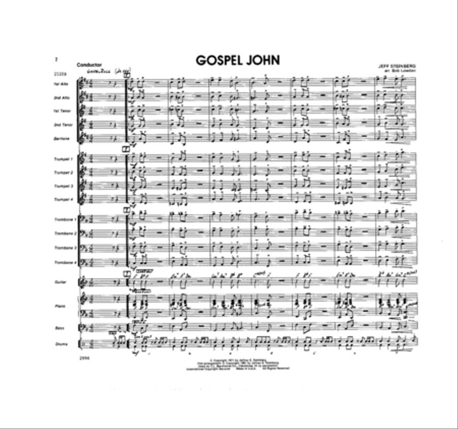 Gospel John Jazz Ensemble scores gallery preview page 2