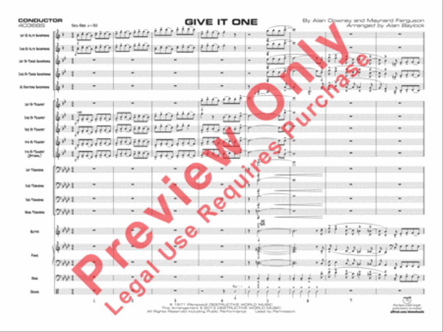 Give It One Give It One Jazz Ensemble scores gallery preview page 2