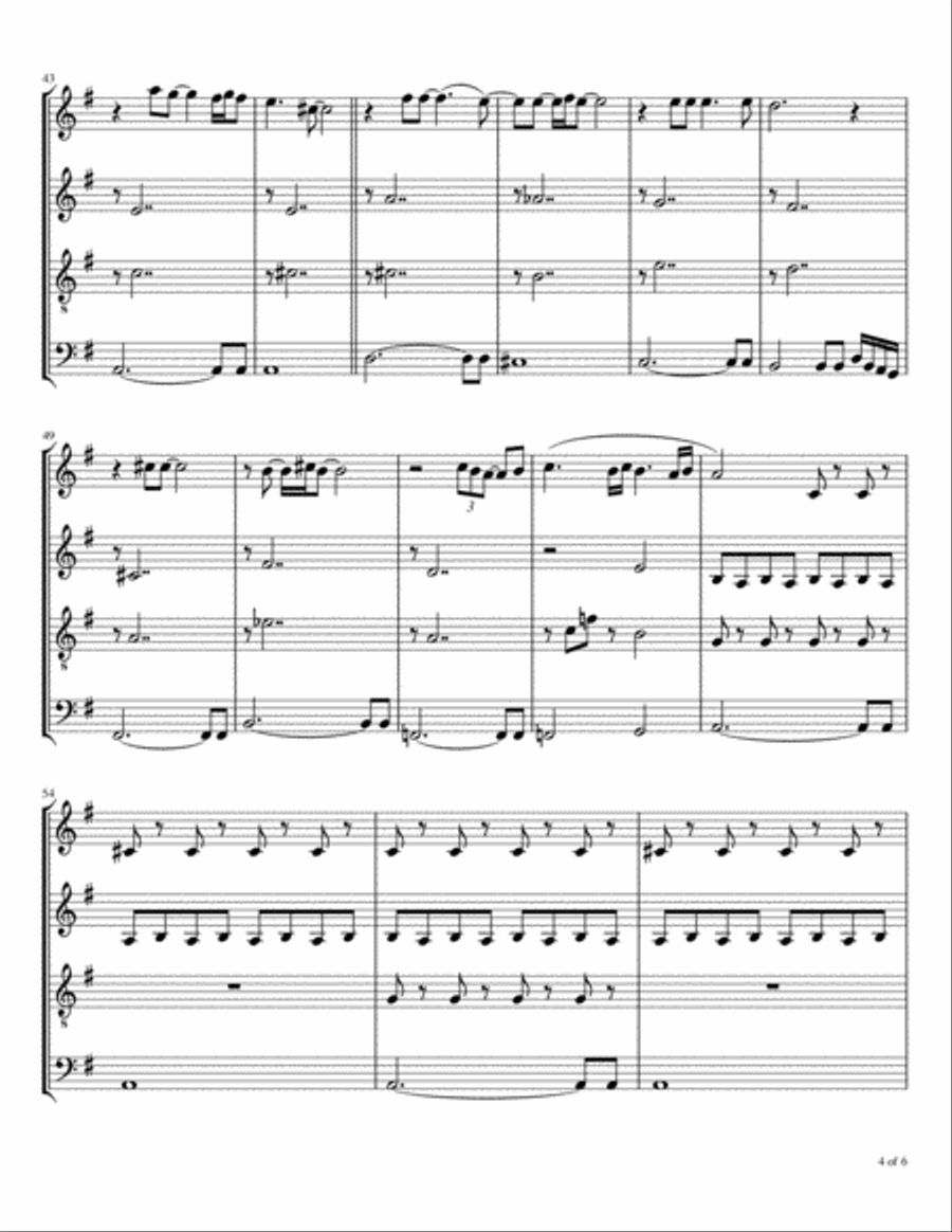 Sail On Woodwind Quartet scores gallery preview page 5