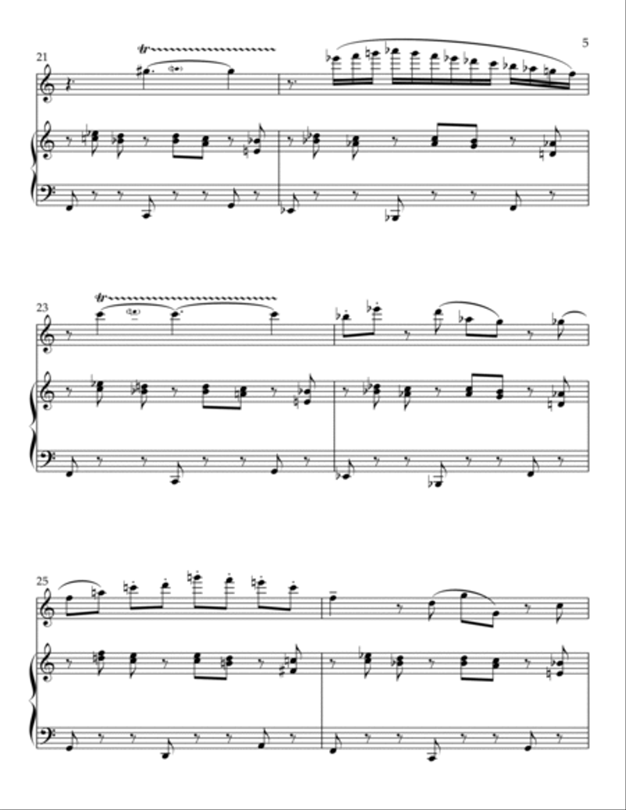 Sonata for Flute and Piano Chamber Music scores gallery preview page 5