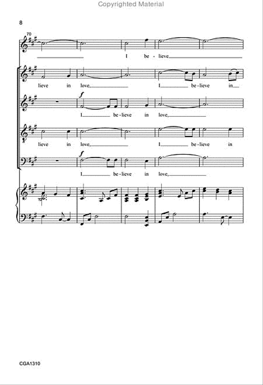 -I Believe (SATB) 4-Part scores gallery preview page 8