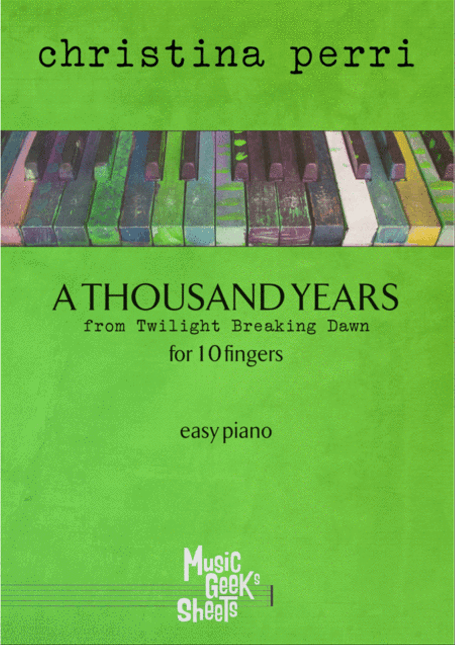 A Thousand Years Easy Piano scores gallery preview page 1