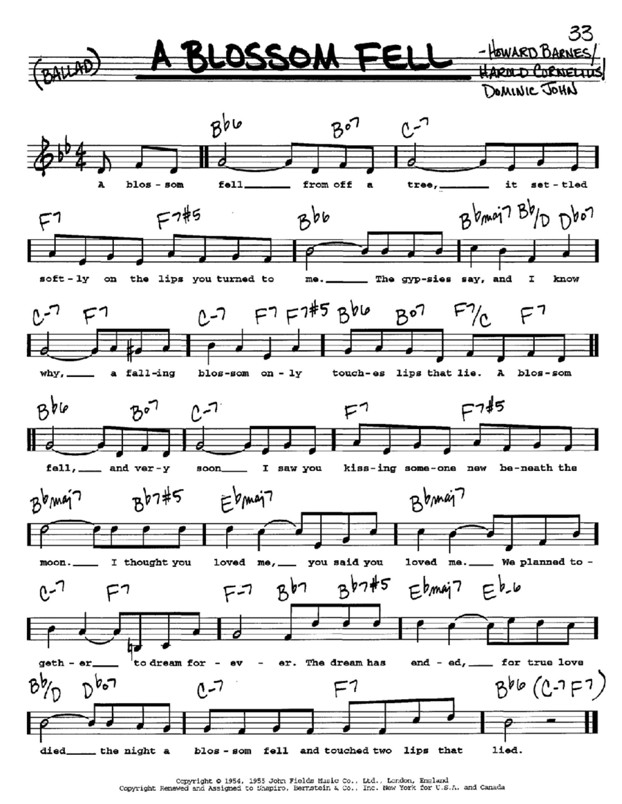 A Blossom Fell Voice scores gallery preview page 1