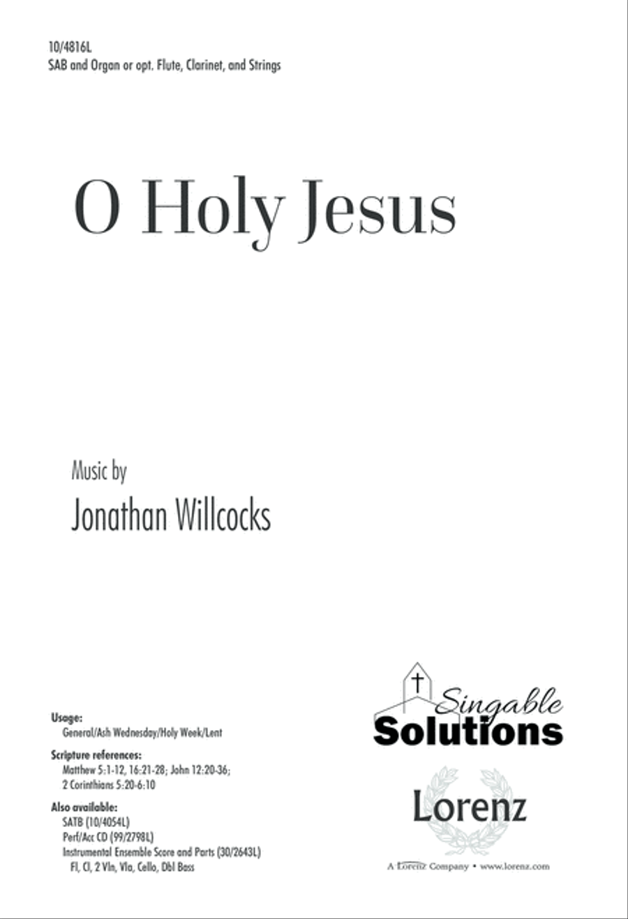 O Holy Jesus O Holy Jesus 3-Part scores gallery preview page 1