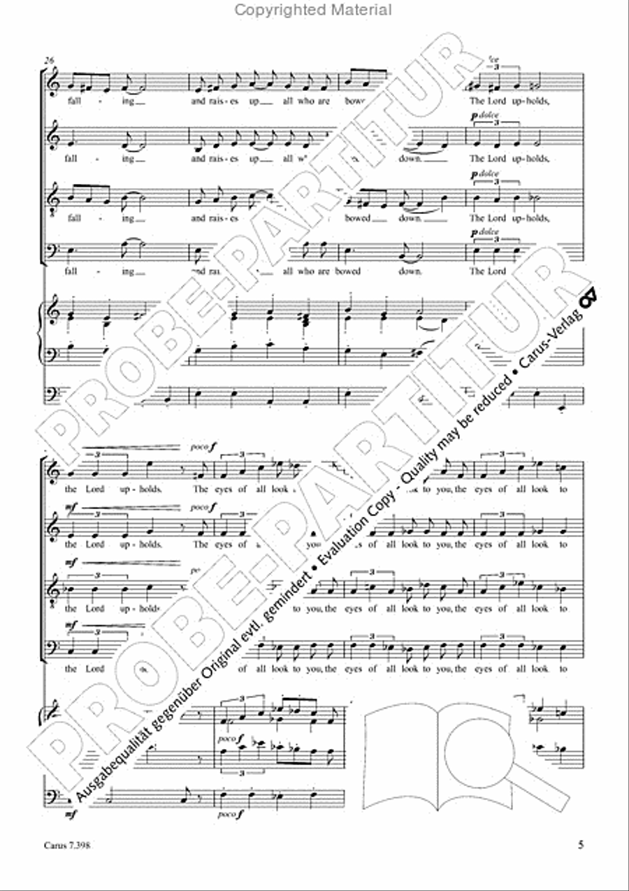 The eyes of all look to you 4-Part scores gallery preview page 6