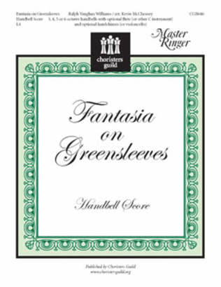 Book cover for Fantasia on Greensleeves - Handbell Score