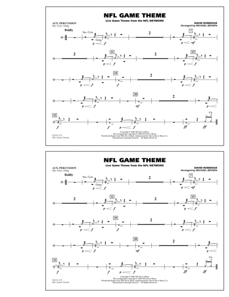 NFL Game Theme - Aux Percussion