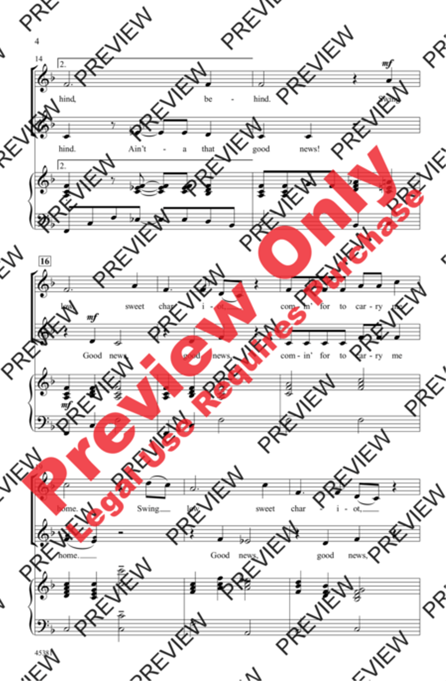 Ain't-a That Good, Good News! 2-Part scores gallery preview page 4