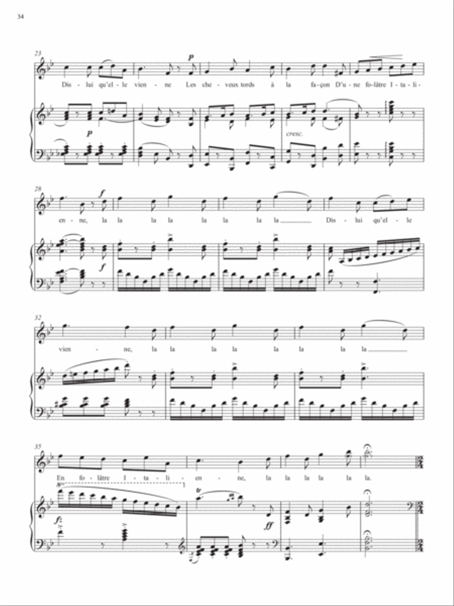 Op. 37, No. 6: Fais rafra√Æchir le vin from Songs of Gouvy, V1 Piano Accompaniment scores gallery preview page 3