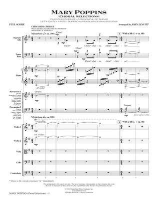 Book cover for Mary Poppins (Choral Selections) (arr. John Leavitt) - Full Score