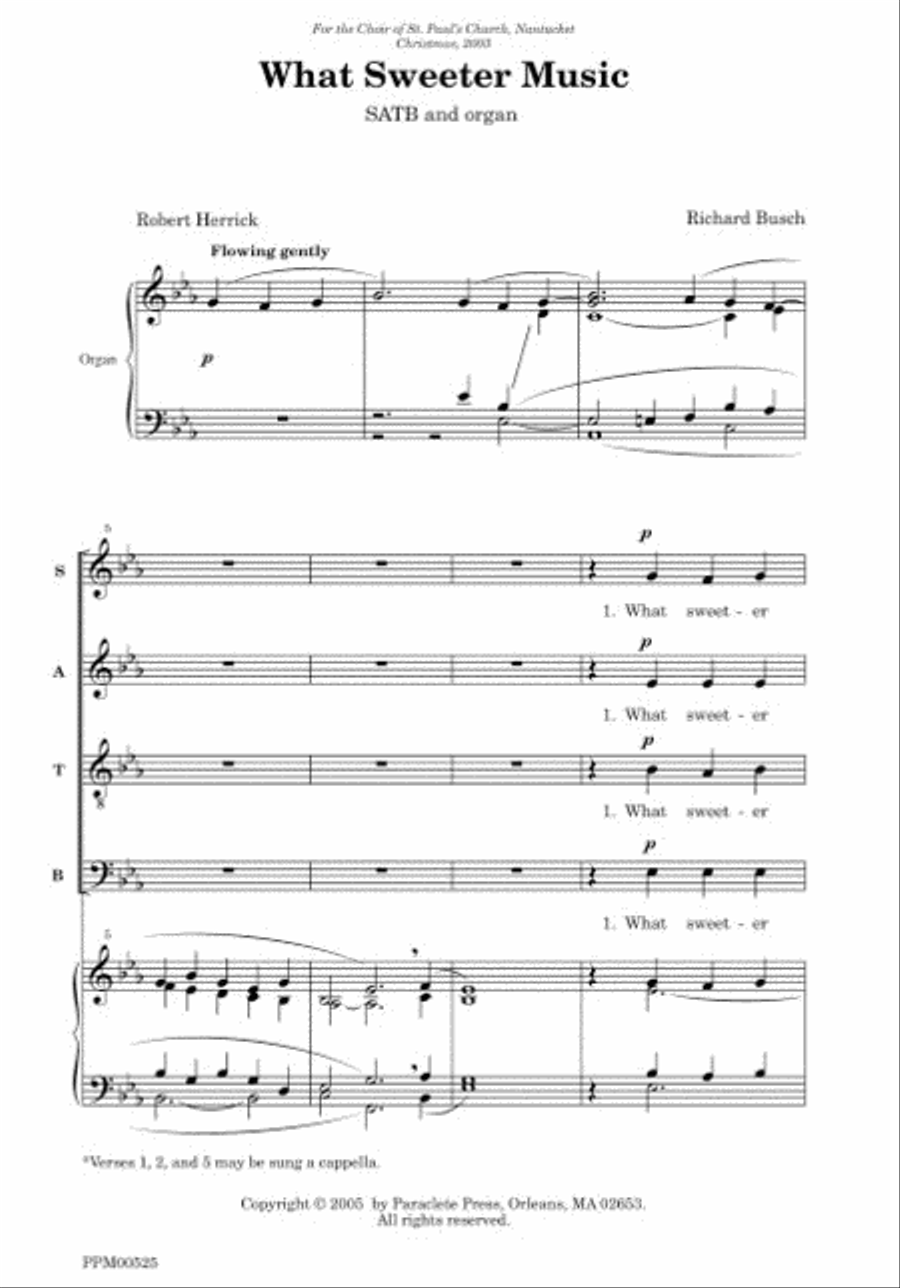 What Sweeter Music 4-Part scores gallery preview page 1