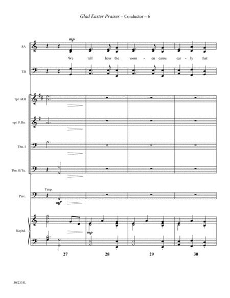 Glad Easter Praises - Brass and Percussion Score/Parts