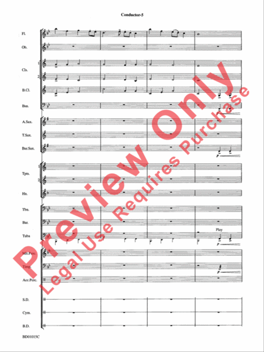 Ash Lawn Echoes (An Overture for Band) Concert Band scores gallery preview page 8
