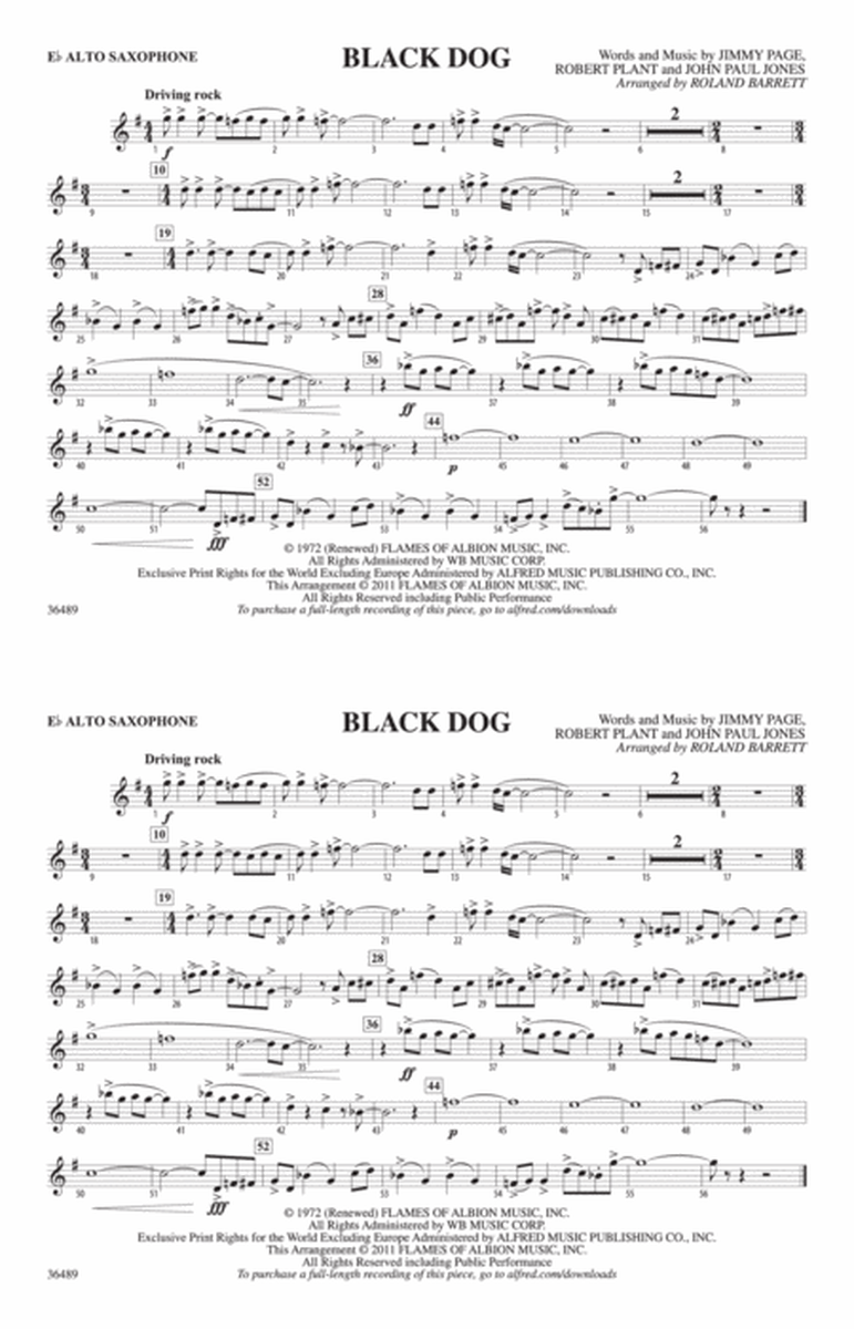 Black Dog: E-flat Alto Saxophone