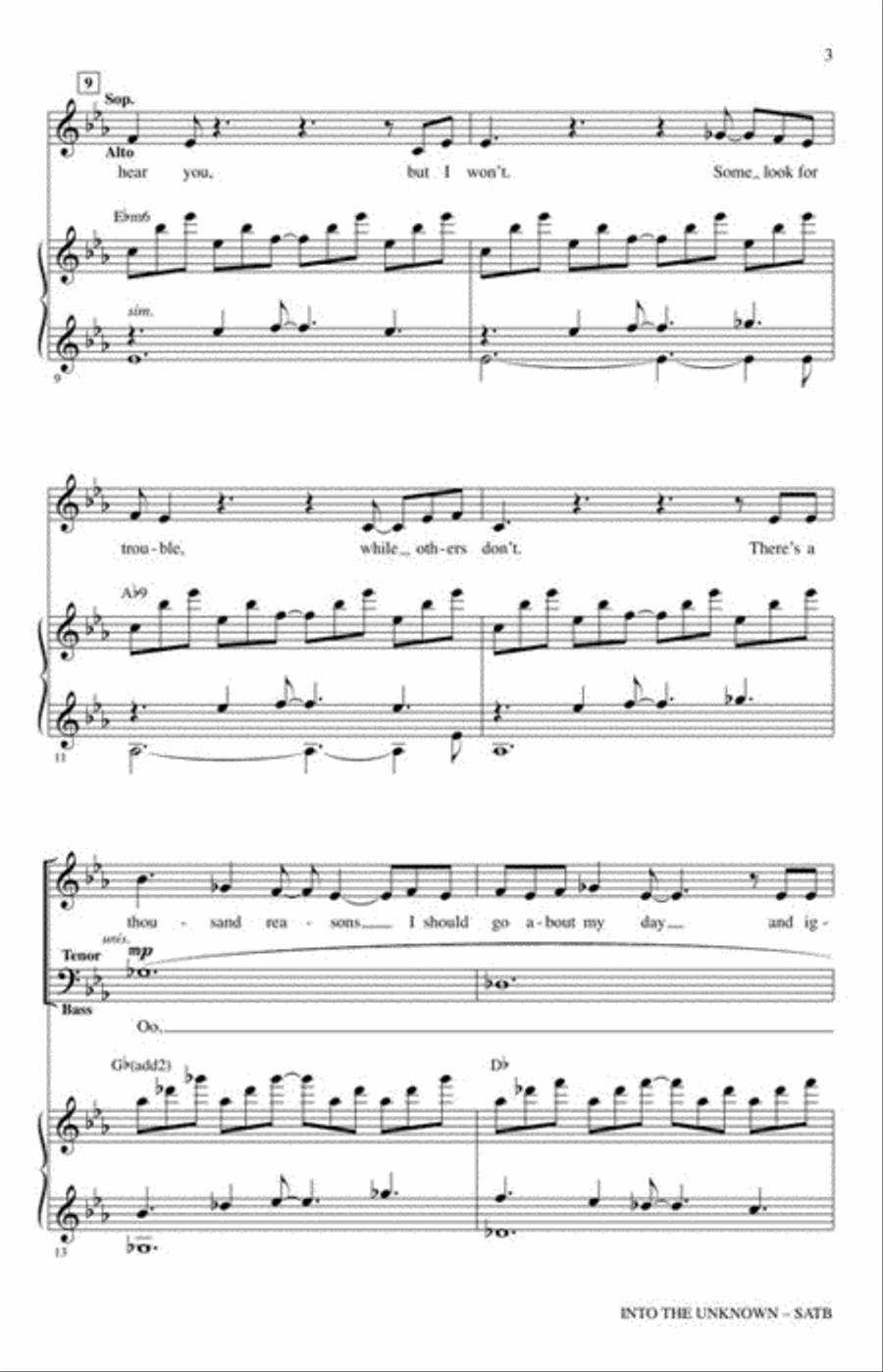 Into the Unknown 4-Part scores gallery preview page 5