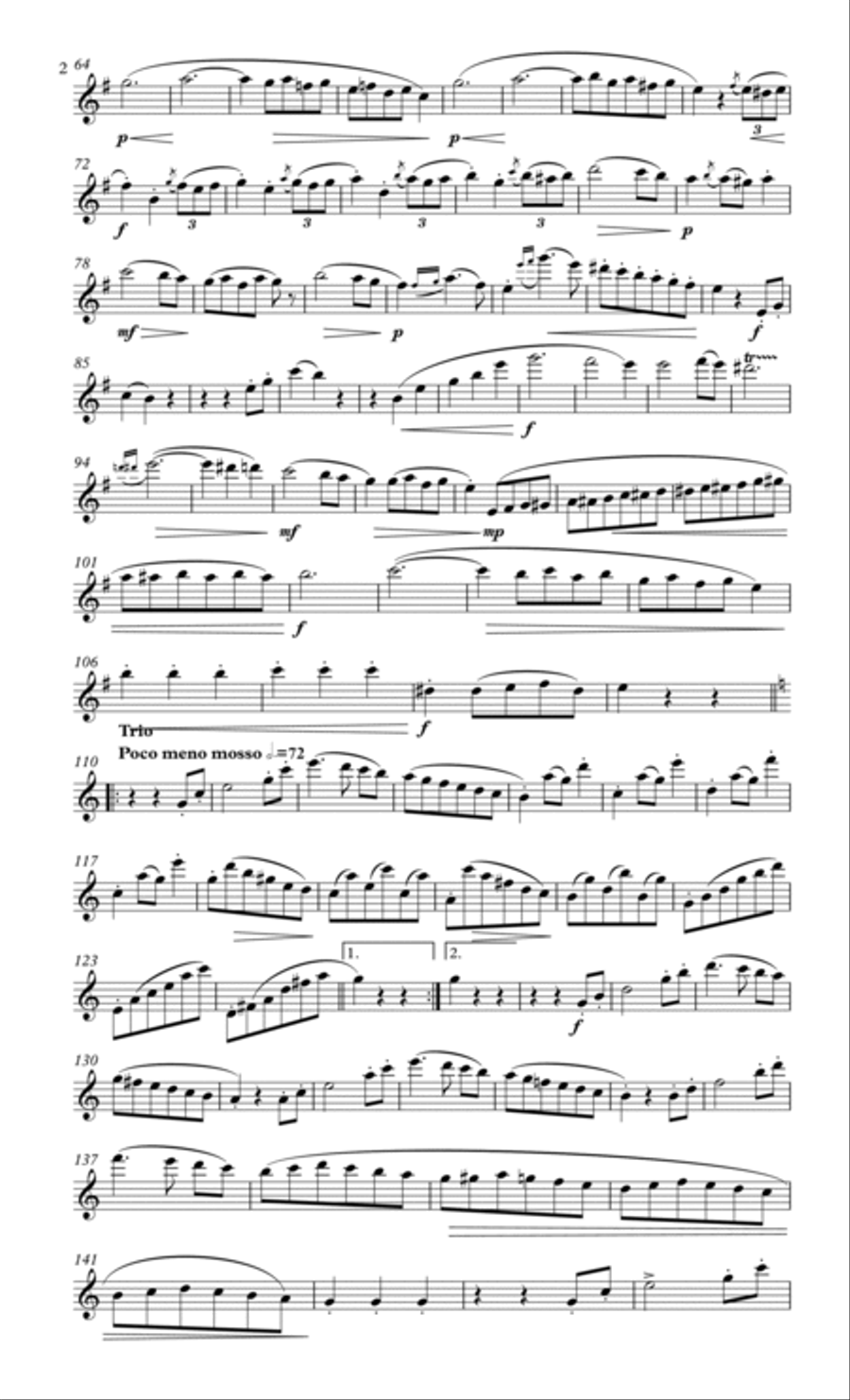 Kuhlau Scherzo for flute & piano Flute Solo scores gallery preview page 3