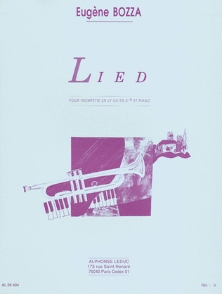 Book cover for Lied (trumpet/piano)