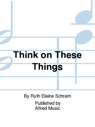 Book cover for Think on These Things