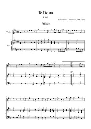 Book cover for Te Deum Prelude (for Violin and Piano)