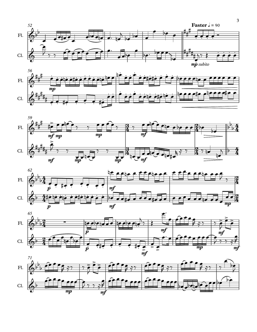Bohemian Rhapsody Woodwind Duet scores gallery preview page 3