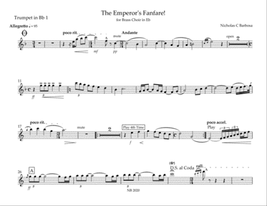 The Emperor's Fanfare! The Emperor's Fanfare! Brass Ensemble scores gallery preview page 6