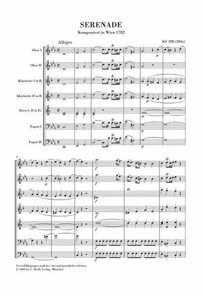 Serenade in C minor K388 (384a)