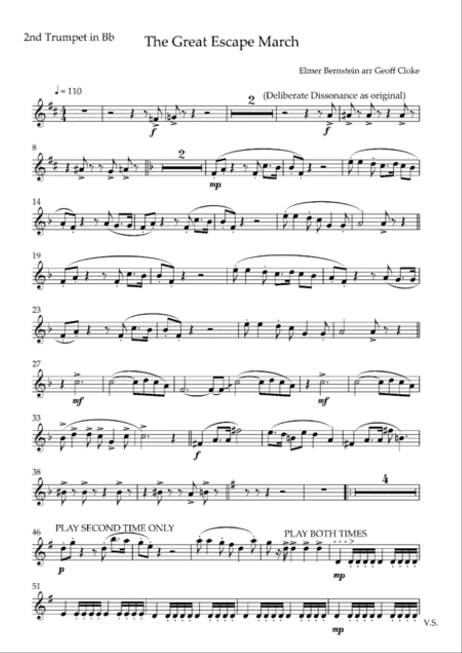 The Great Escape March The Great Escape March Brass Ensemble scores gallery preview page 3